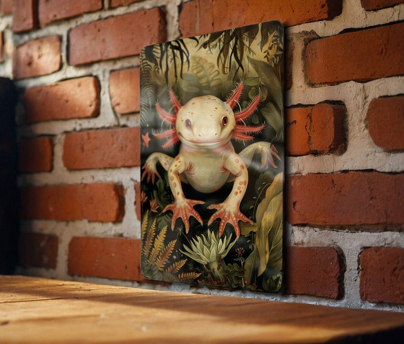 a picture of a frog on a brick wall