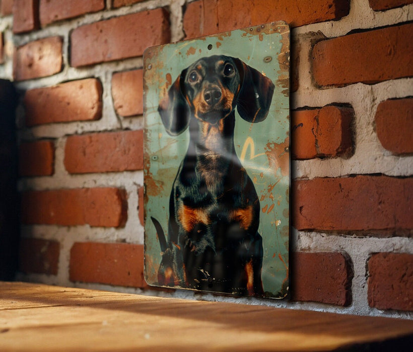 a painting of a dog on a brick wall