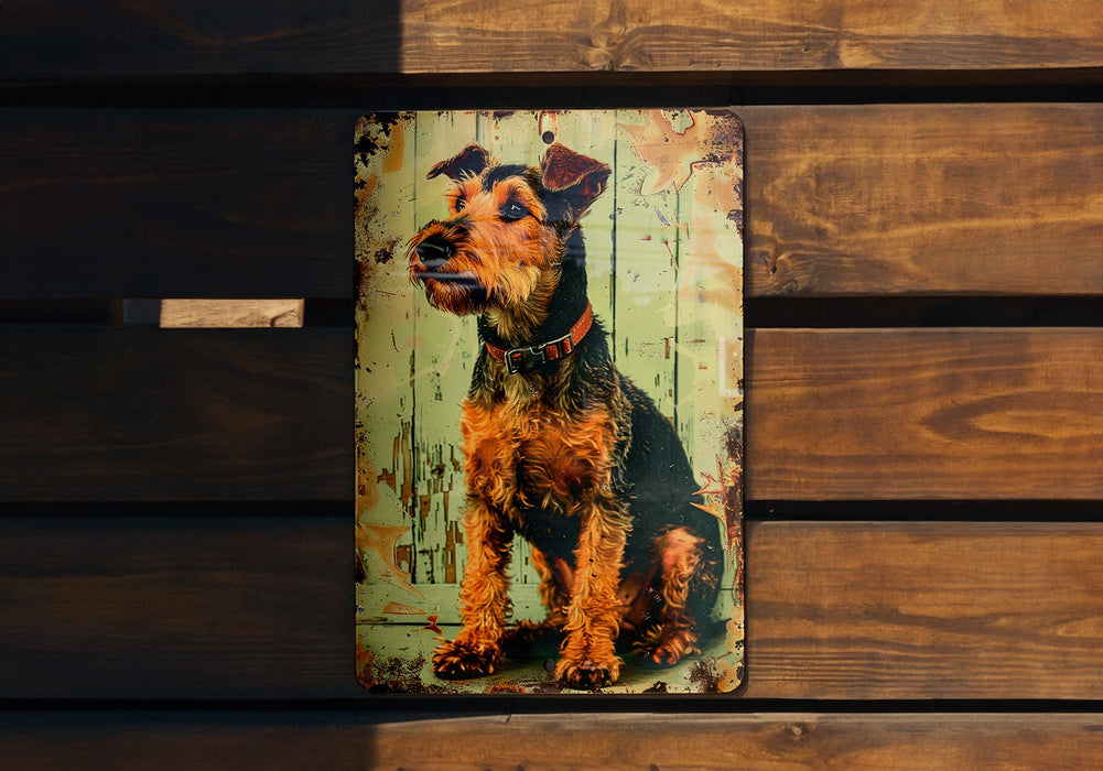 a picture of a dog sitting on a wooden bench