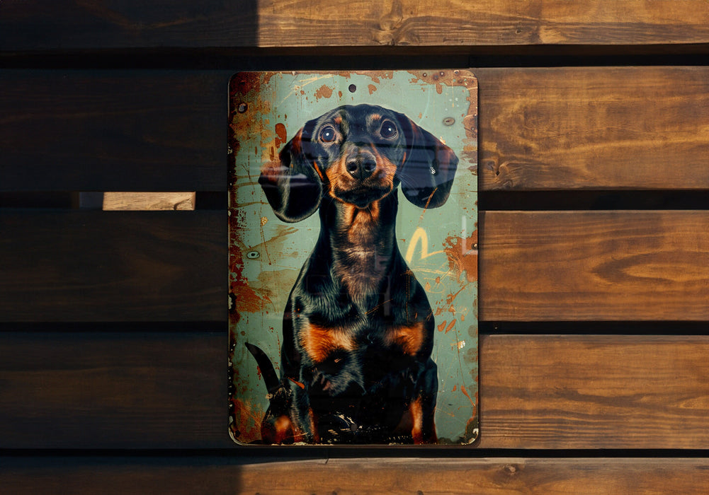 a sign with a picture of a dog on it