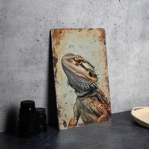 a picture of a lizard sitting on a table