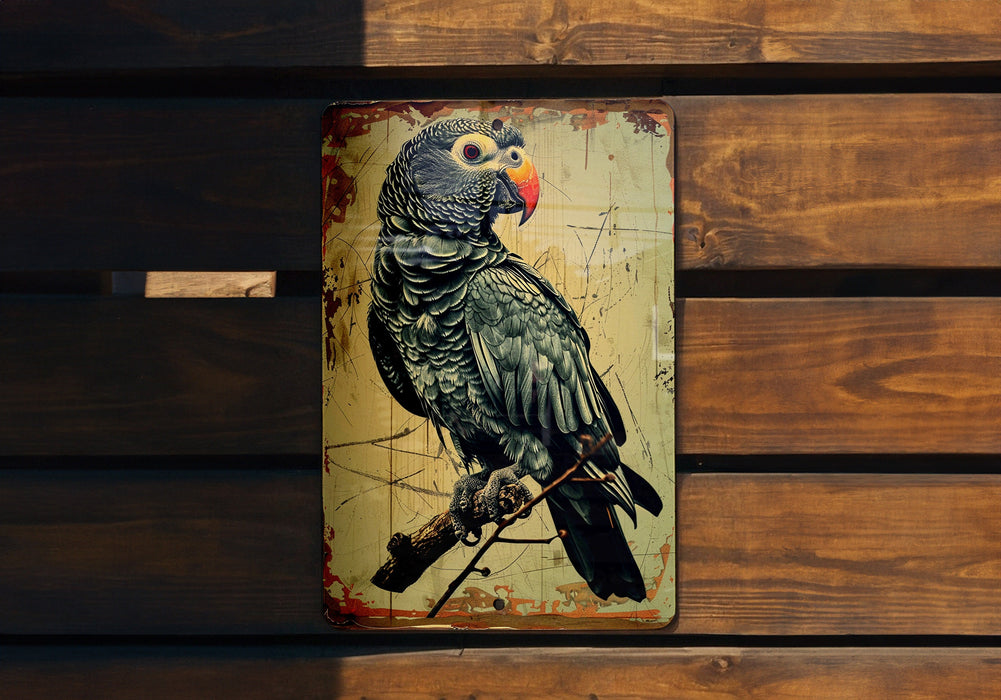 a picture of a bird on a wooden wall