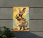 a picture of a rabbit on a wall