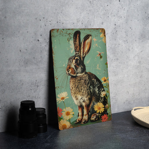 a picture of a rabbit on a green background