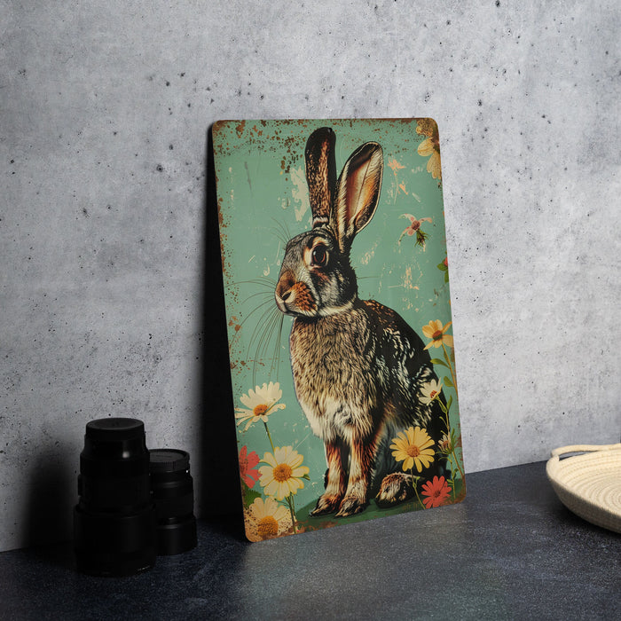 a picture of a rabbit on a green background