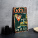 a metal sign that says cocktail sip in style