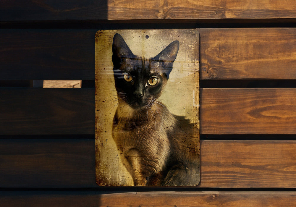 a picture of a cat in a wooden frame