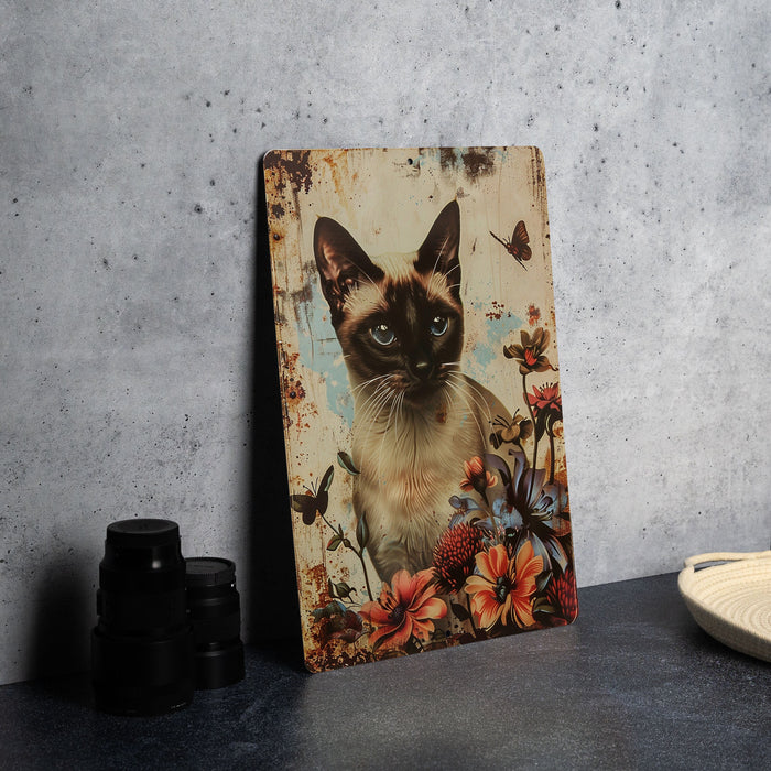 a picture of a siamese cat on a canvas