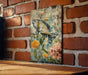a painting of a fish on a brick wall