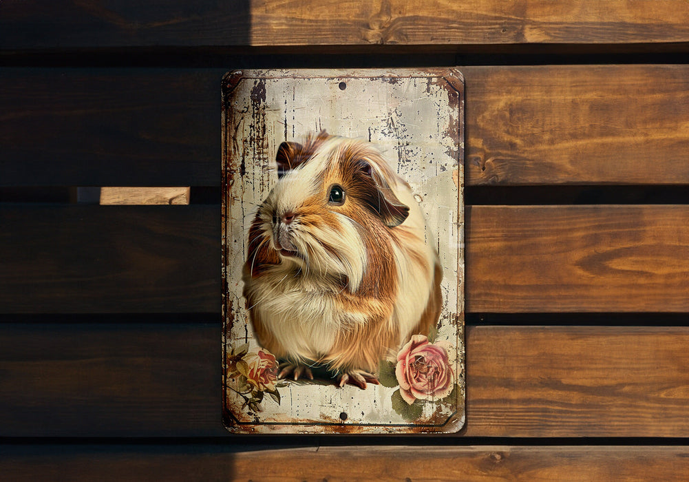 a picture of a guinea pig on a wooden wall