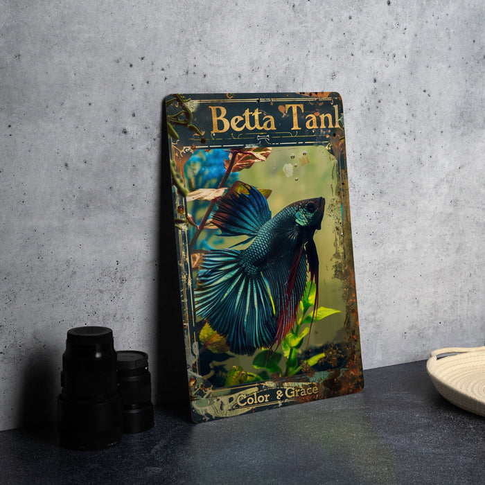 a picture of a betta tank on a table