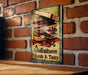 a picture of a sign on a brick wall