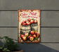 a sign on the side of a building that says cider mill fresh pressed