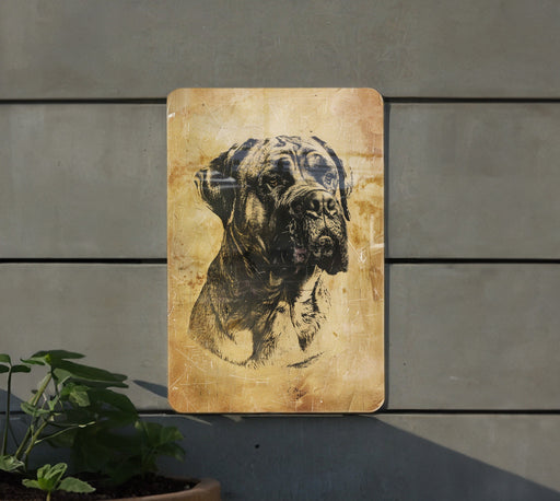 a sign with a picture of a dog on it