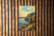 a picture of a painting on a wooden wall