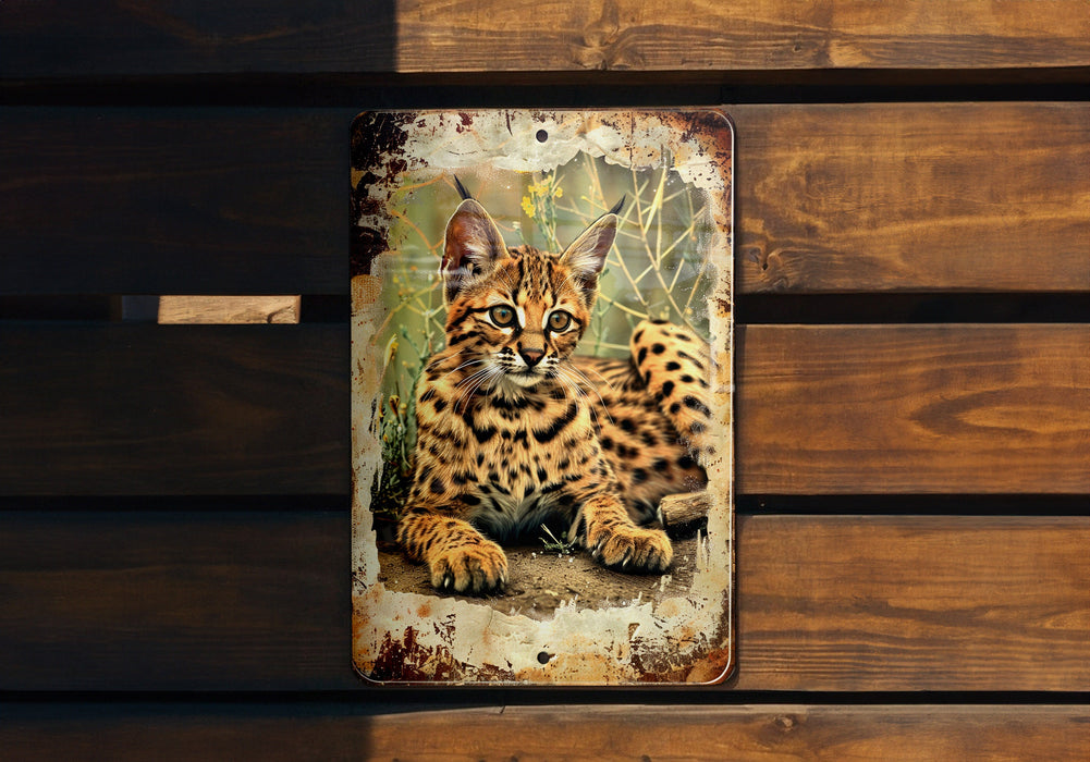 a picture of a cat sitting on top of a wooden bench