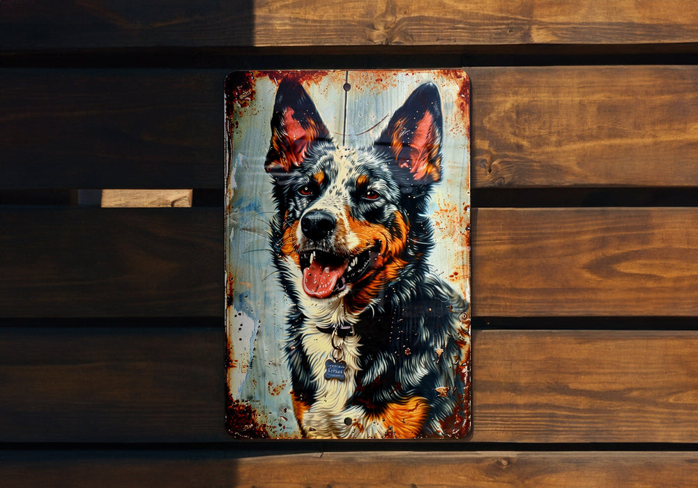 a painting of a dog on a wooden bench