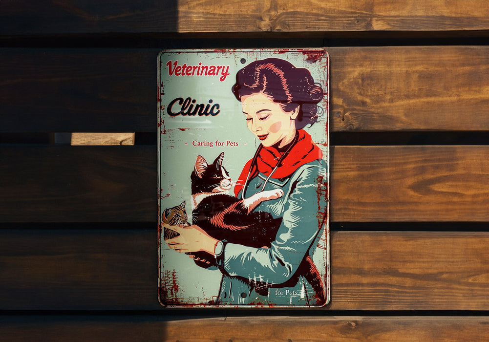 a tin can with a picture of a woman holding a cat