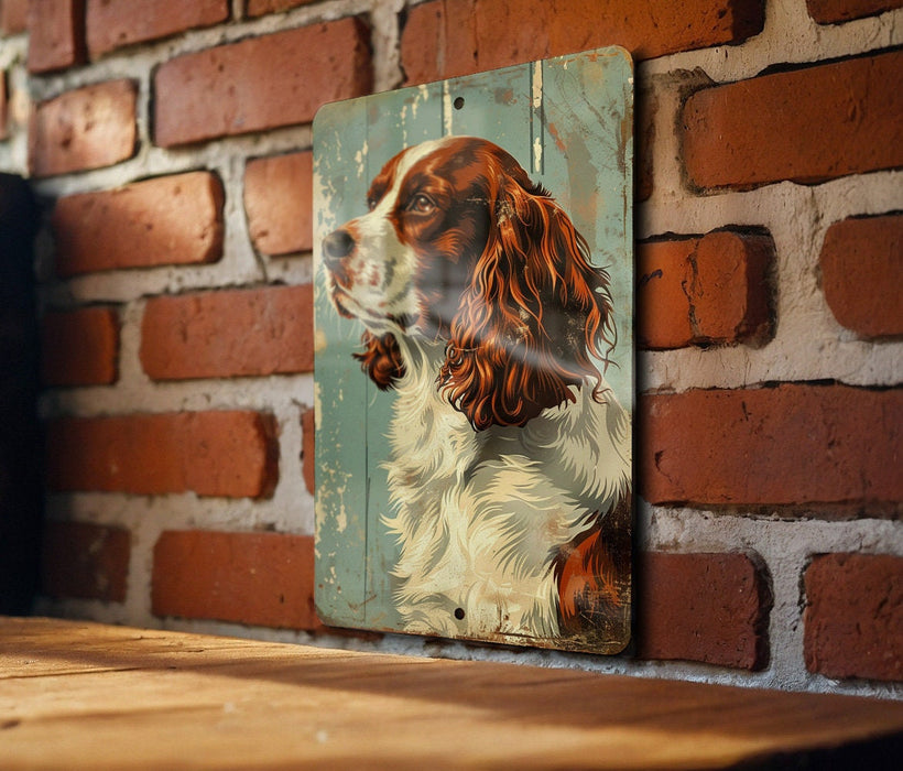 a painting of a dog on a brick wall