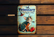 a wooden sign with a cat on it that says veterinary caring for pets