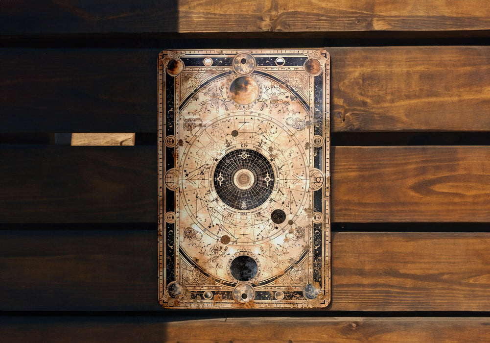 a wooden wall with a metal plate on it