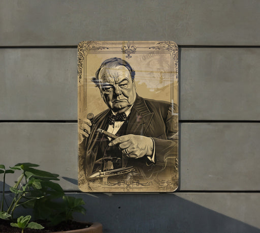 a painting of a man holding a gun