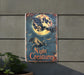 a metal sign that says night creatures on it