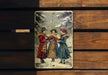 a picture of three women standing in the snow