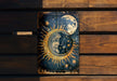 a wooden bench with a painting on it