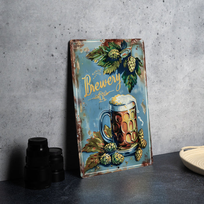 a painting of a mug of beer on a table