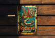 a sign on a wooden wall that says feathered serpent