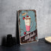 a metal sign that says milkshake bar on it