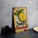 a sign that is sitting on a table