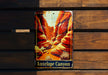 a picture of an antelope canyon on a wooden wall