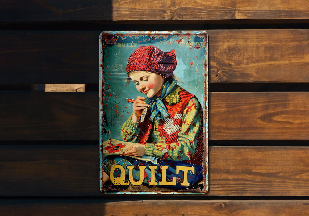 a metal sign with a picture of a clown on it
