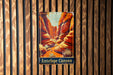 a sign on a wooden wall that says antelope canyon