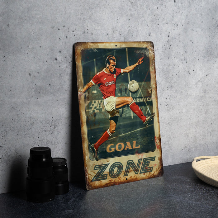 a picture of a man kicking a soccer ball