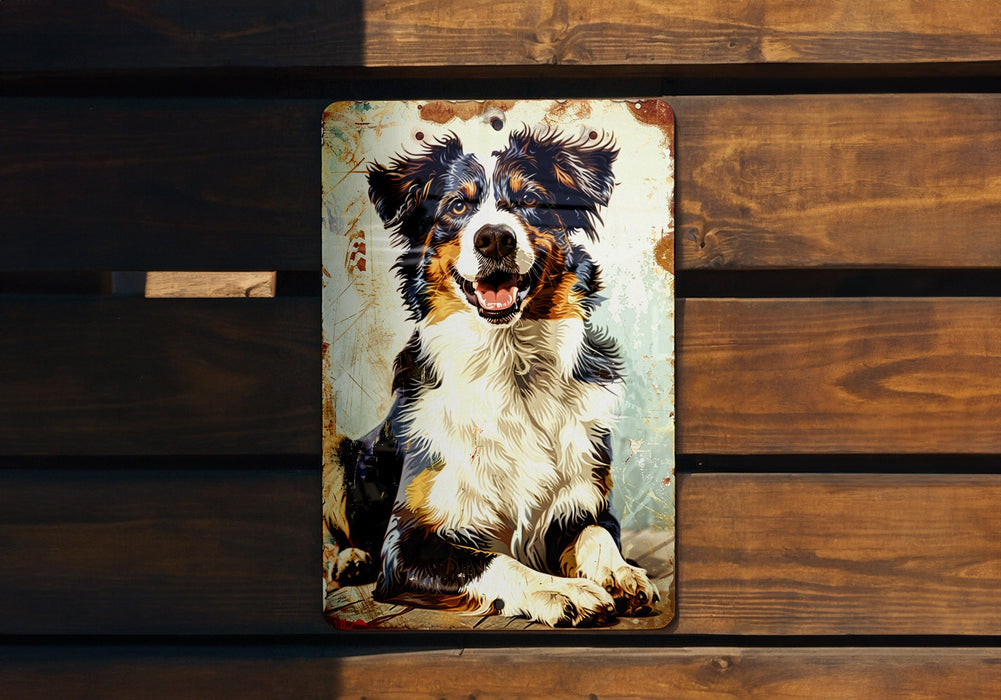 a picture of a dog on a wooden bench
