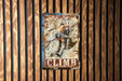 a sign on the side of a building that says climb