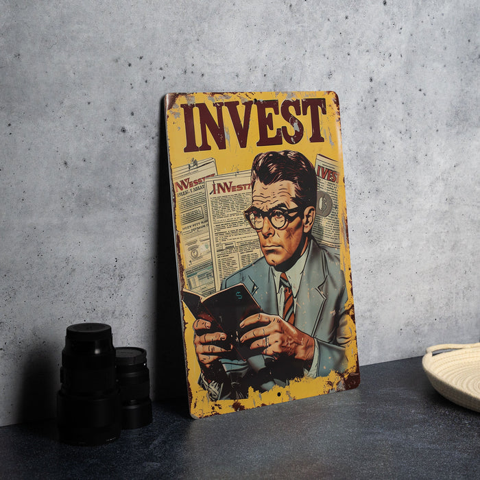 a picture of a man reading a newspaper