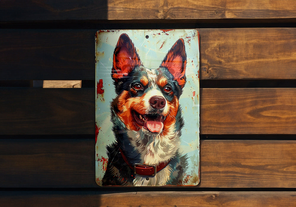 a picture of a dog on a wooden bench
