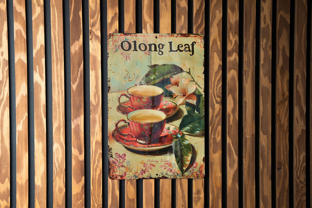 a painting of two cups of coffee on a wooden wall