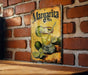a sign on a brick wall that says margarita mix