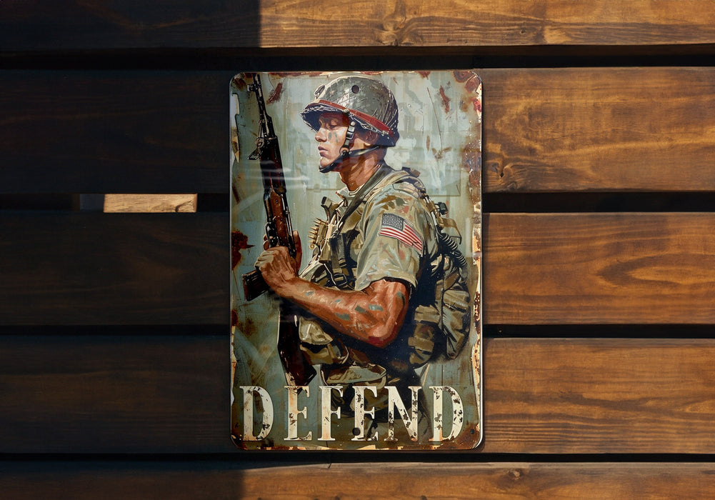 a picture of a soldier holding a rifle