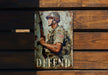 a picture of a soldier holding a rifle