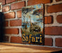a sign on a brick wall that says safari