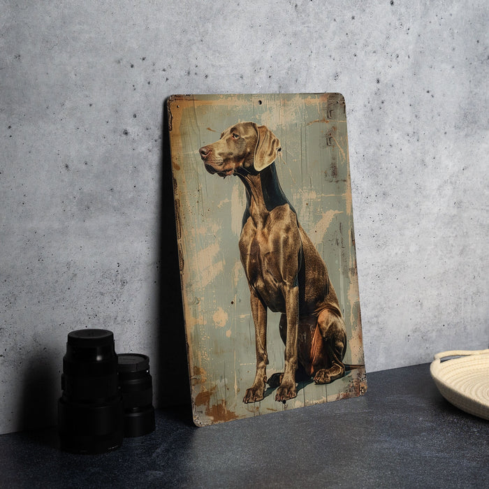 a picture of a dog sitting on a table