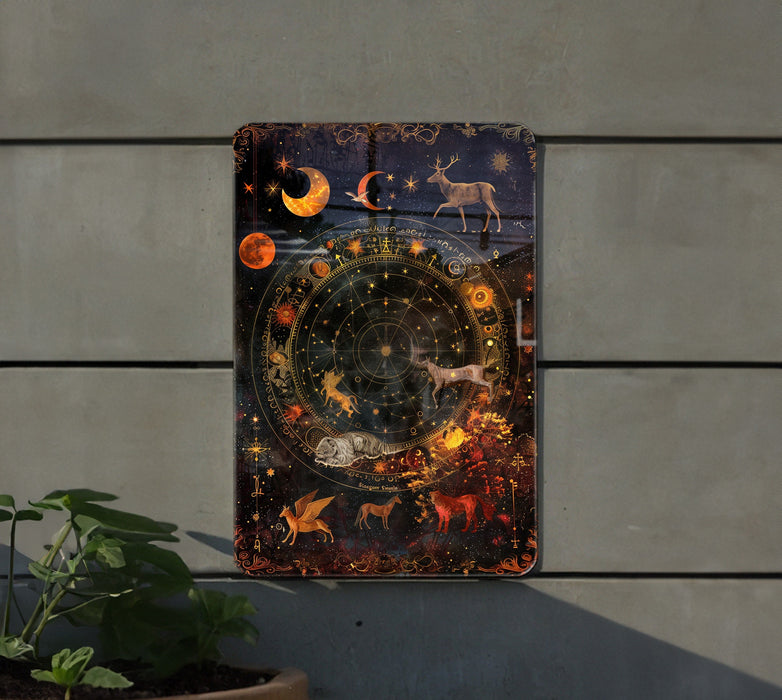 a picture of a zodiac sign on a wall