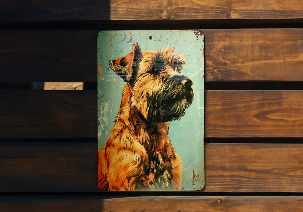 a picture of a dog on a wooden bench