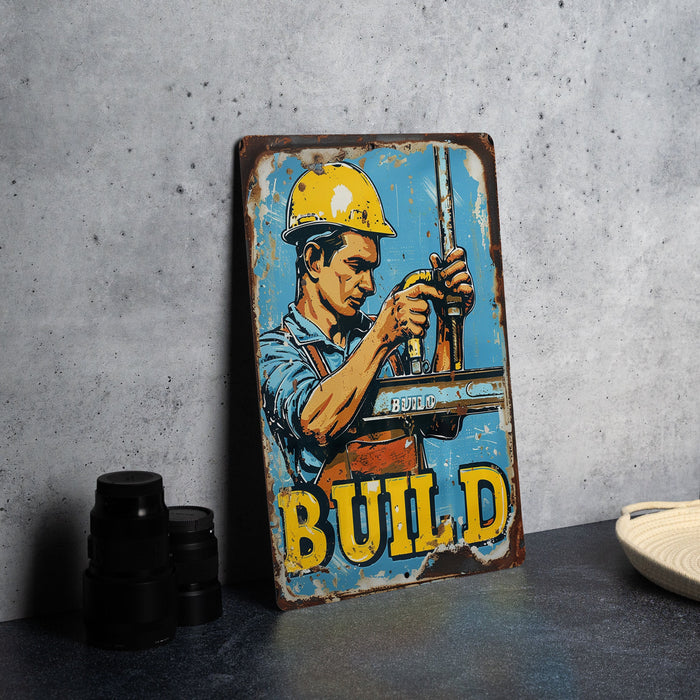 a painting of a man working on a machine